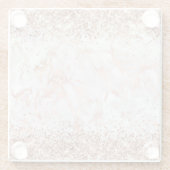 Dessous-de-verre En Verre Or rose gold pailleté et marbre gris (Dos)