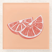 Dessous-de-verre En Verre Orange (Devant)