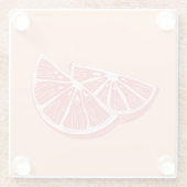 Dessous-de-verre En Verre Orange (Dos)