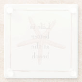 Dessous-de-verre En Verre Orange Beach Starfish (Dos)