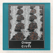 Dessous-de-verre En Verre Orange Grove (Devant)