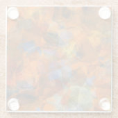 Dessous-de-verre En Verre Orange rouillé Conception abstraite moderne (Dos)