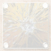 DESSOUS-DE-VERRE EN VERRE ORANGES (Dos)