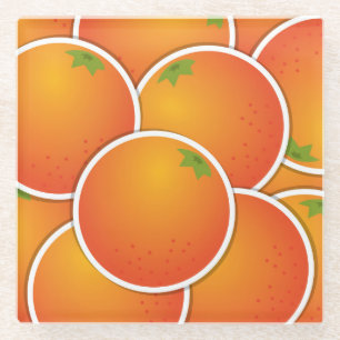 Dessous-de-verre En Verre Oranges funky