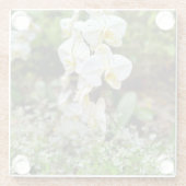 Dessous-de-verre En Verre Orchidée blanche (Dos)