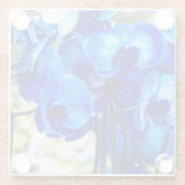 Dessous-de-verre En Verre Orchidées bleues (Dos)