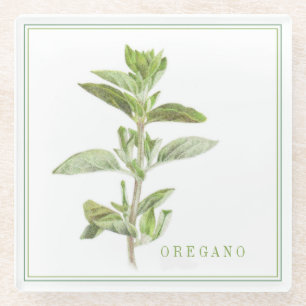 Dessous-de-verre En Verre ORIGAN FRESH Dessous de verre pour boisson (+texte