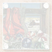 Dessous-de-verre En Verre Ornements de Noël (Dos)