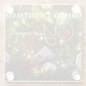 Dessous-de-verre En Verre Ornements de Noël (Dos)