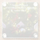 Dessous-de-verre En Verre Ornements de Noël (Dos)