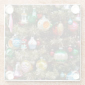 Dessous-de-verre En Verre Ornements de Noël anciens (Dos)