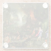 Dessous-de-verre En Verre Orphée avec une harpe jouant à Pluton (Dos)