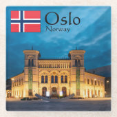 Dessous-de-verre En Verre Oslo Norvège (Devant)