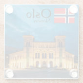 Dessous-de-verre En Verre Oslo Norvège (Dos)