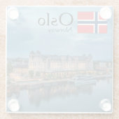 Dessous-de-verre En Verre Oslo Norvège (Dos)
