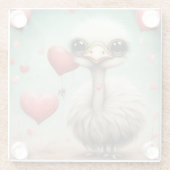 Dessous-de-verre En Verre Ostrich Love 3 (Dos)