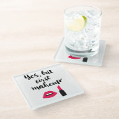 Dessous-de-verre En Verre Oui mais première expression mignonne du (Incliné)