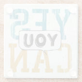 Dessous-de-verre En Verre Oui vous pouvez (Dos)