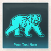 Dessous-de-verre En Verre Ours bleu Kodiak (Devant)