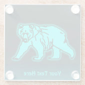 Dessous-de-verre En Verre Ours bleu Kodiak (Dos)