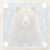 Dessous-de-verre En Verre Ours grizzli (Dos)