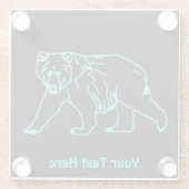 Dessous-de-verre En Verre Ours Kodiak électrique (Dos)