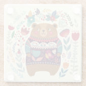 Dessous-de-verre En Verre Ours mignon (Dos)