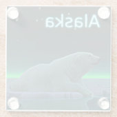 Dessous-de-verre En Verre Ours polaire à bord de glace (Dos)