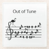 Dessous-de-verre En Verre Out of Tune Flamingo (Devant)