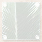 Dessous-de-verre En Verre Overlapping Palm Fronds Tropical Green Abstract (Dos)