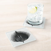 Dessous-de-verre En Verre Palm Botanique Tropical Print (Incliné)