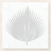 Dessous-de-verre En Verre Palm Botanique Tropical Print (Dos)