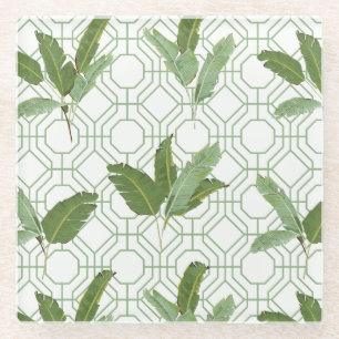 Dessous-de-verre En Verre Palmettes tropicales
