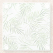 Dessous-de-verre En Verre Palmettes vertes (Dos)