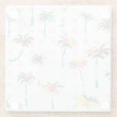 Dessous-de-verre En Verre Palmiers 2 d'aquarelle (Dos)