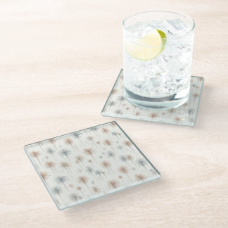 Dessous-de-verre En Verre Palmiers de feu d'artifice