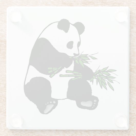 Dessous-de-verre En Verre Panda géant (Dos)