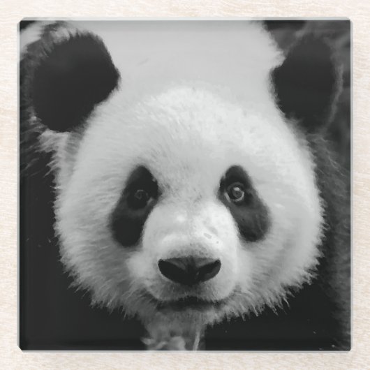 Dessous-de-verre En Verre Panda Pop Art (Devant)