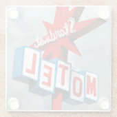 Dessous-de-verre En Verre Panneau du Motel Stardust (Dos)