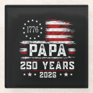 Dessous-de-verre En Verre Papa américain drapeau 250 ans 4 juillet Gran