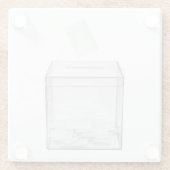 Dessous-de-verre En Verre Papier de vote et urne transparente (Dos)