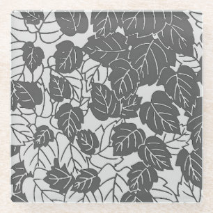 Dessous-de-verre En Verre Papier japonais, gris clair et foncé / gris