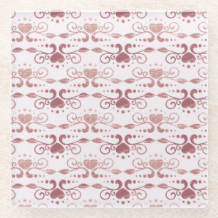 Dessous-de-verre En Verre Papier peint élégant vintage Art déco.