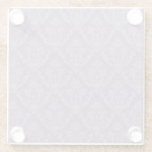 Dessous-de-verre En Verre Papier peint floral pourpre (Dos)