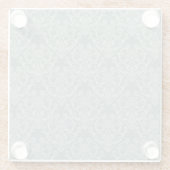 Dessous-de-verre En Verre Papier peint floral vert (Dos)