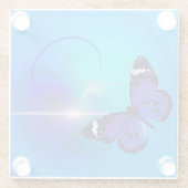 Dessous-de-verre En Verre Papillon (Dos)