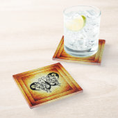 Dessous-de-verre En Verre Papillon (Incliné)