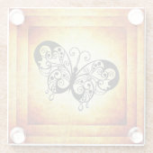 Dessous-de-verre En Verre Papillon (Dos)