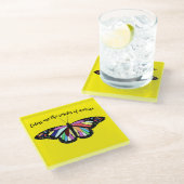 Dessous-de-verre En Verre papillon coloré  (Incliné)