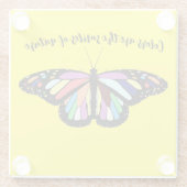 Dessous-de-verre En Verre papillon coloré  (Dos)